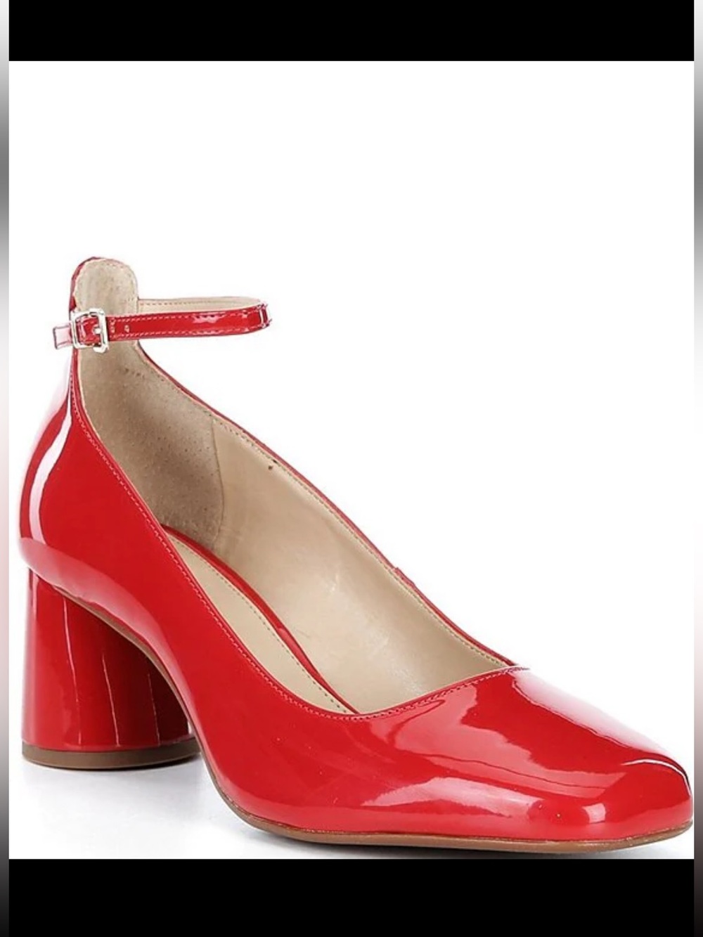 NWT Copper Key Red Patent Block Heel Pumps Sz.8
